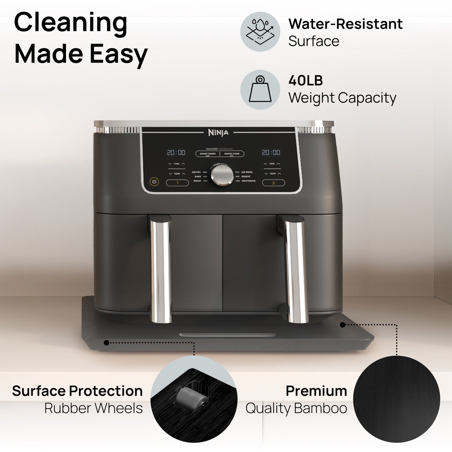 Ibyx Sliding Tray for Coffee Maker & Kitchen Appliances – Multiple Sizes Available