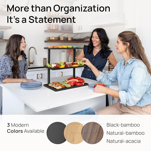 Ibyx Multi-Purpose 3-Tier Stand β Wooden Display for Serving, Organizing & More