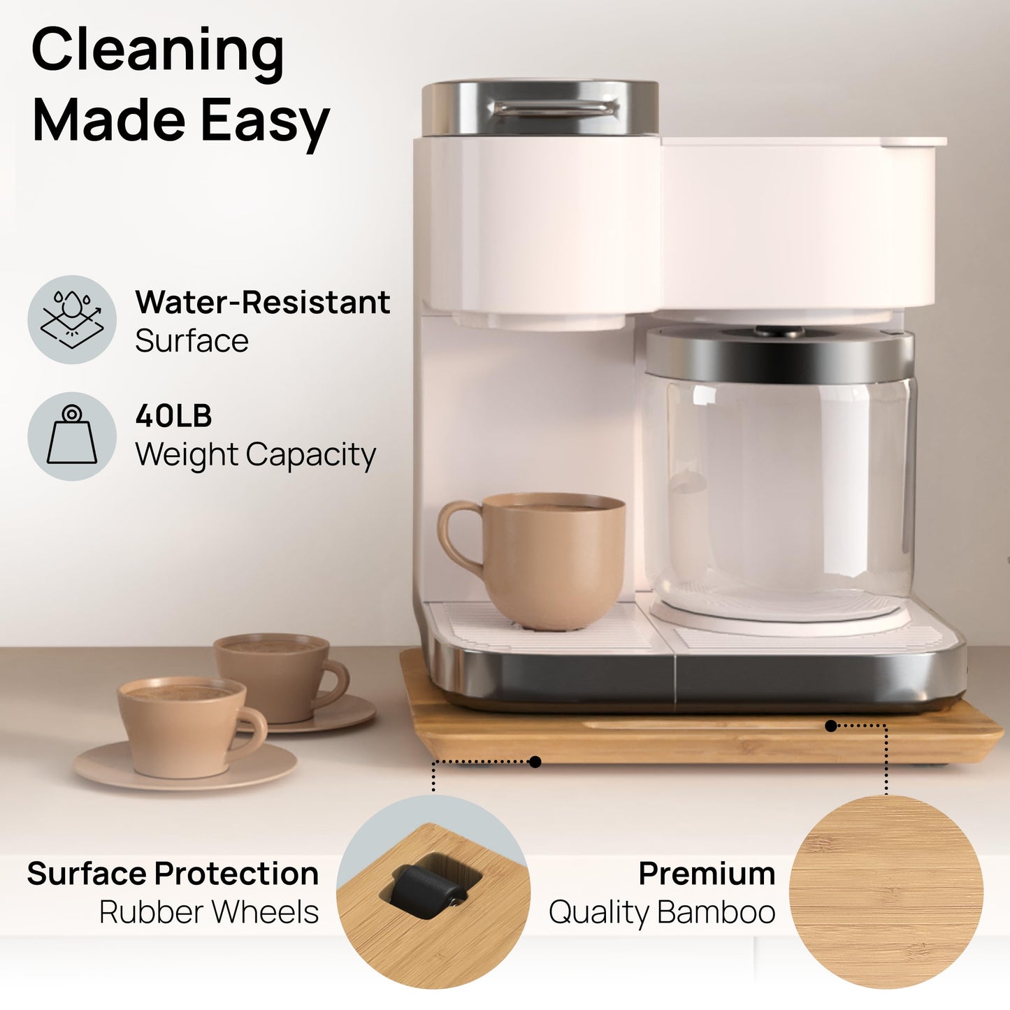 Ibyx Sliding Tray for Coffee Maker & Kitchen Appliances – Multiple Sizes Available