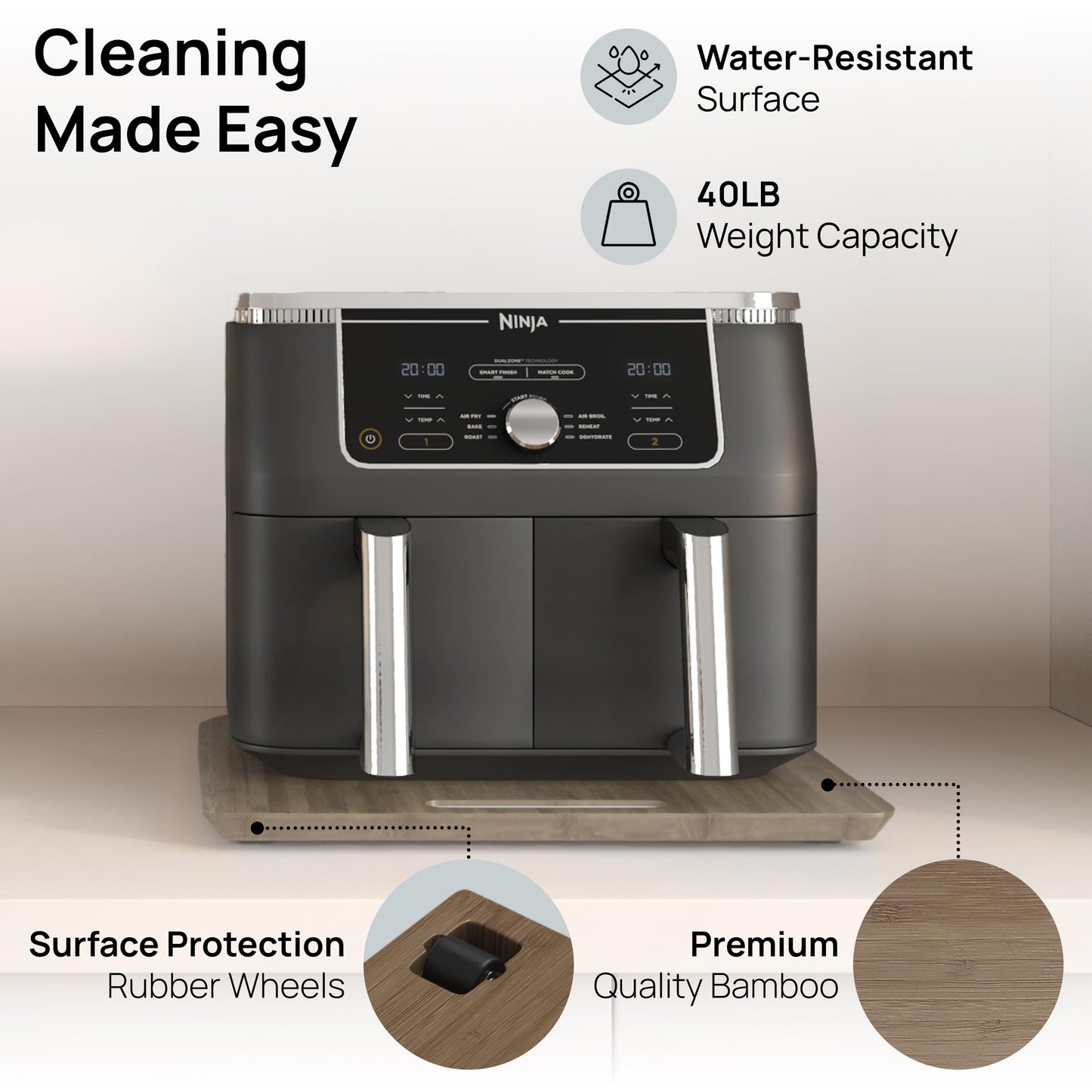 Ibyx Sliding Tray for Coffee Maker & Kitchen Appliances – Multiple Sizes Available