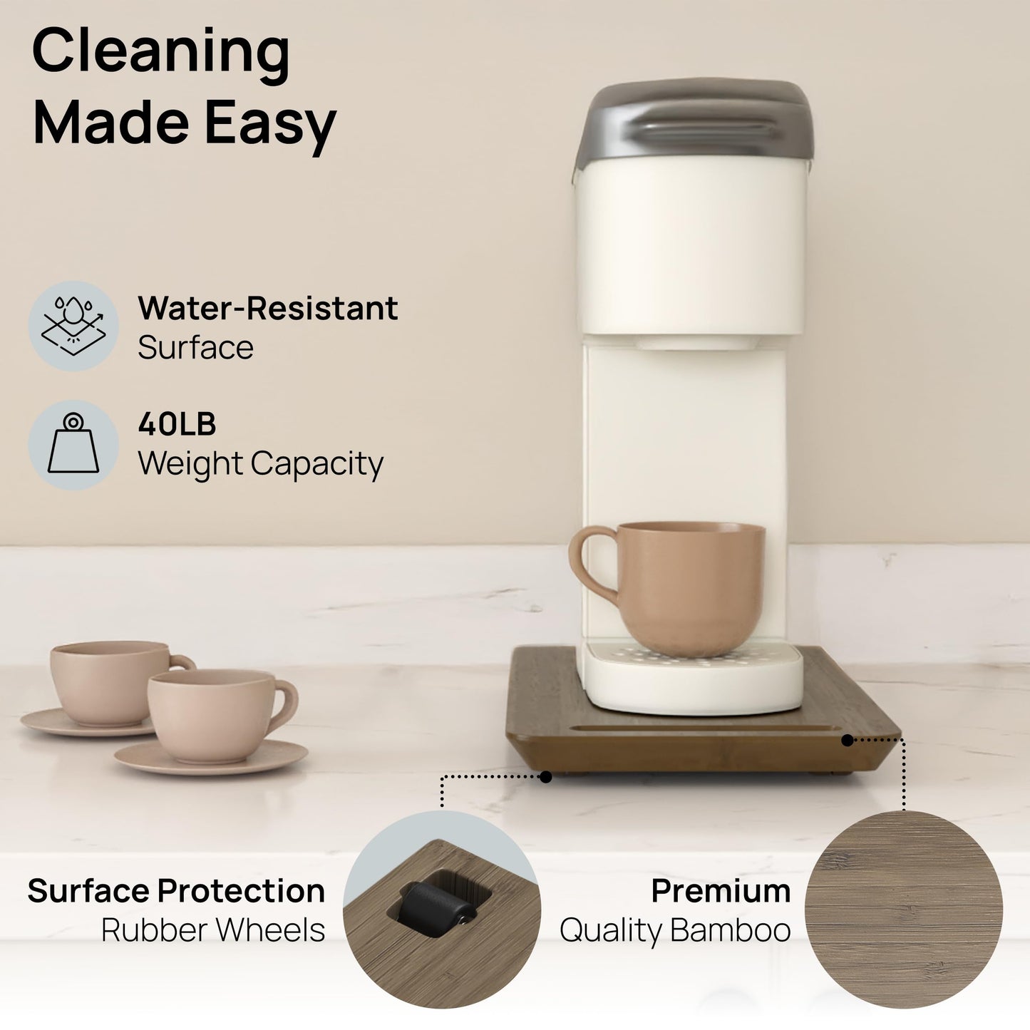 Ibyx Sliding Tray for Coffee Maker & Kitchen Appliances – Multiple Sizes Available
