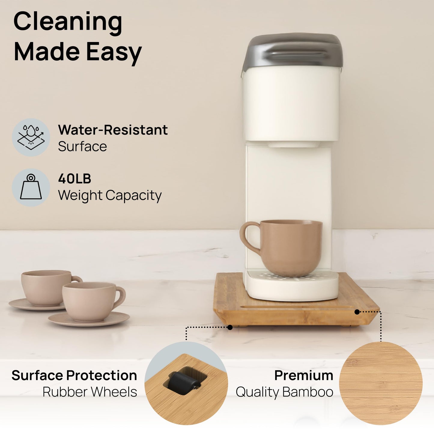 Ibyx Sliding Tray for Coffee Maker & Kitchen Appliances – Multiple Sizes Available