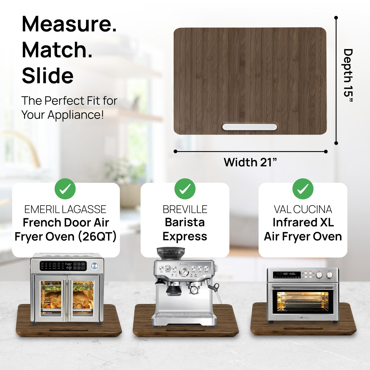 Ibyx Sliding Tray for Coffee Maker & Kitchen Appliances – Multiple Sizes Available