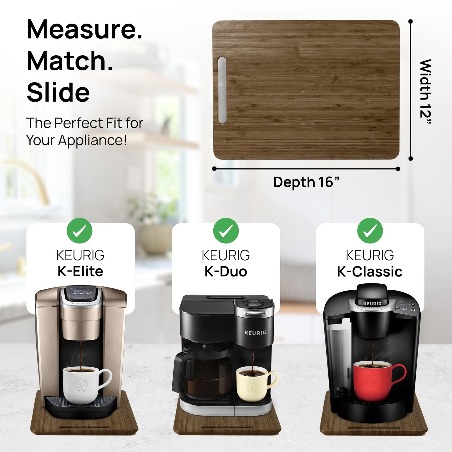 Ibyx Sliding Tray for Coffee Maker & Kitchen Appliances – Multiple Sizes Available