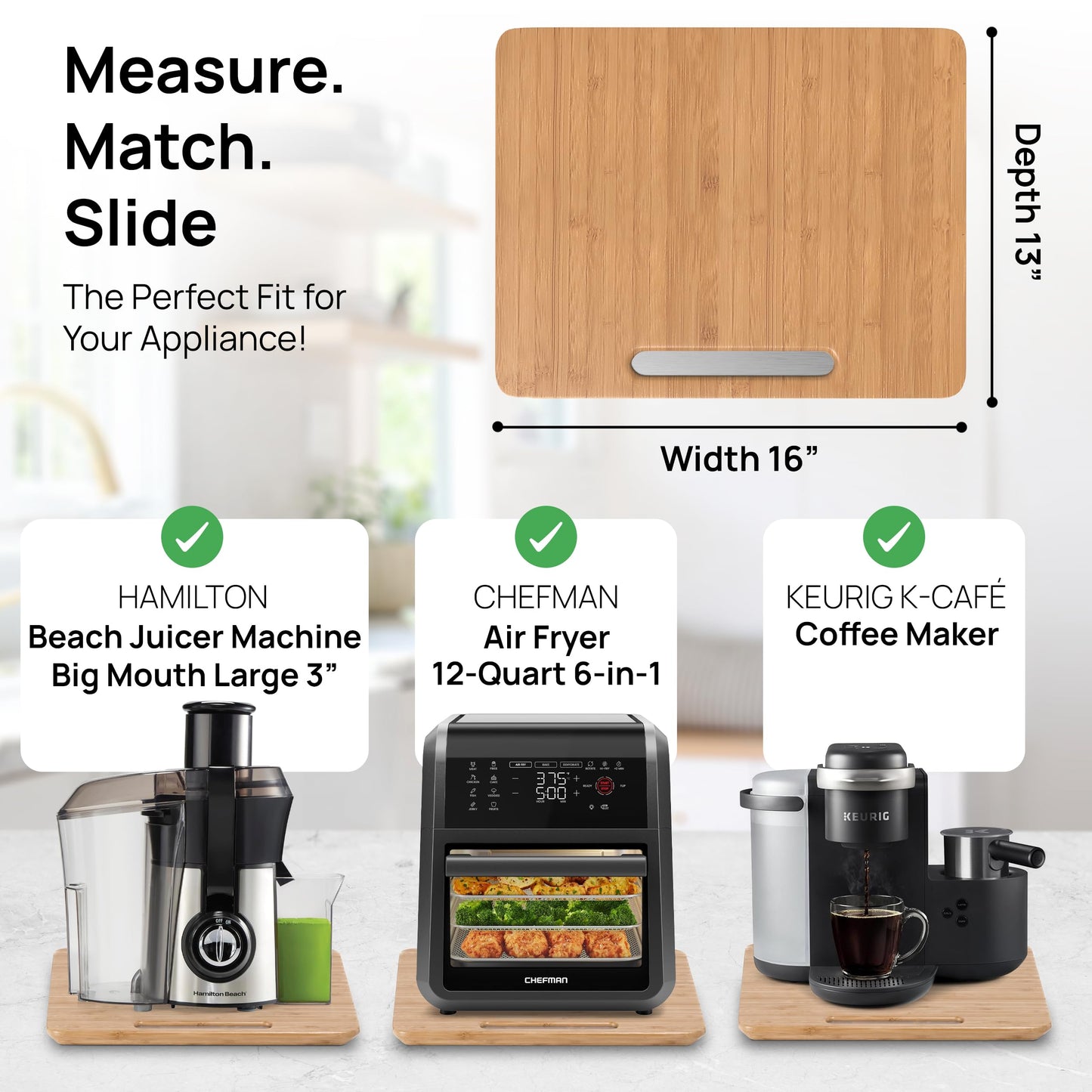 Ibyx Sliding Tray for Coffee Maker & Kitchen Appliances – Multiple Sizes Available