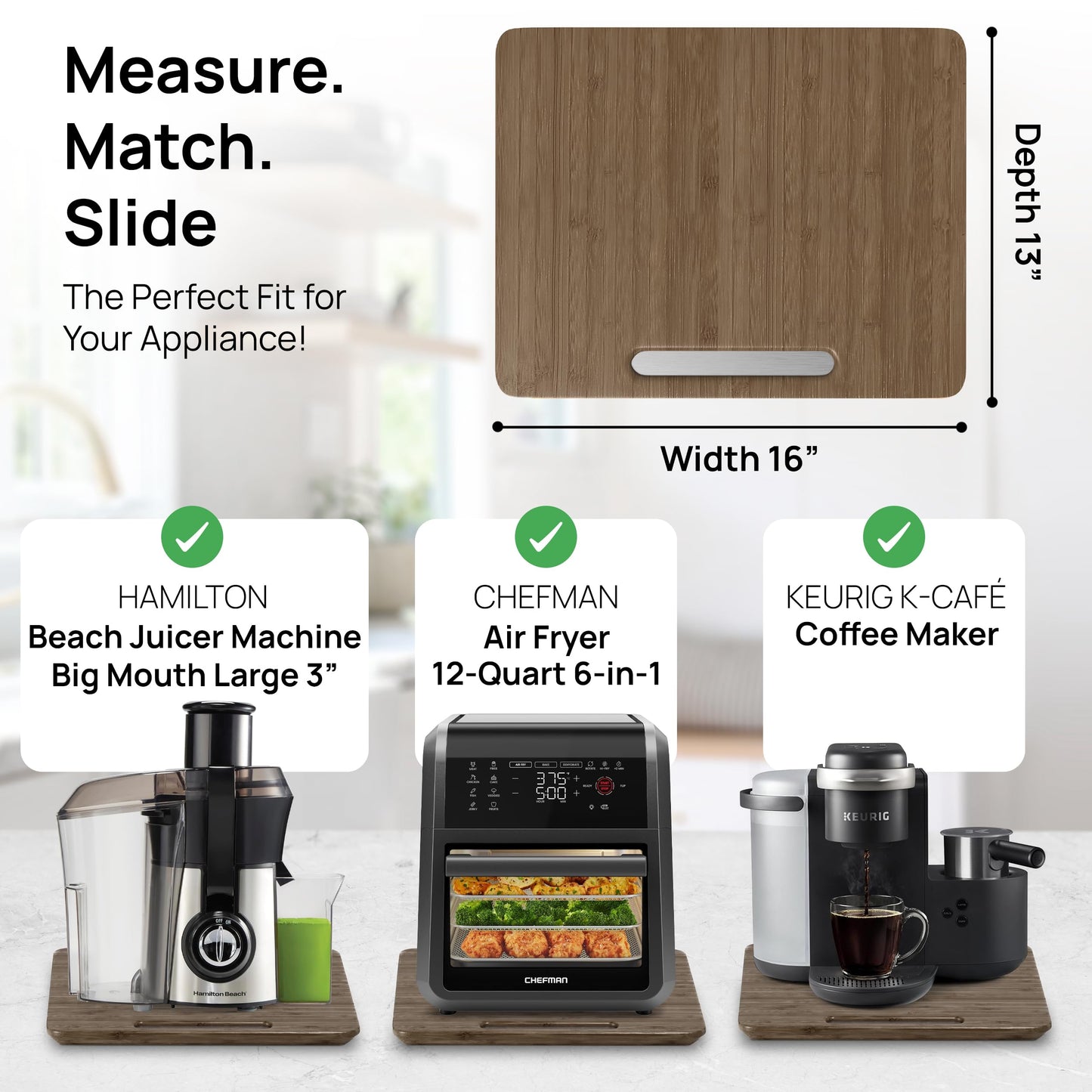 Ibyx Sliding Tray for Coffee Maker & Kitchen Appliances – Multiple Sizes Available