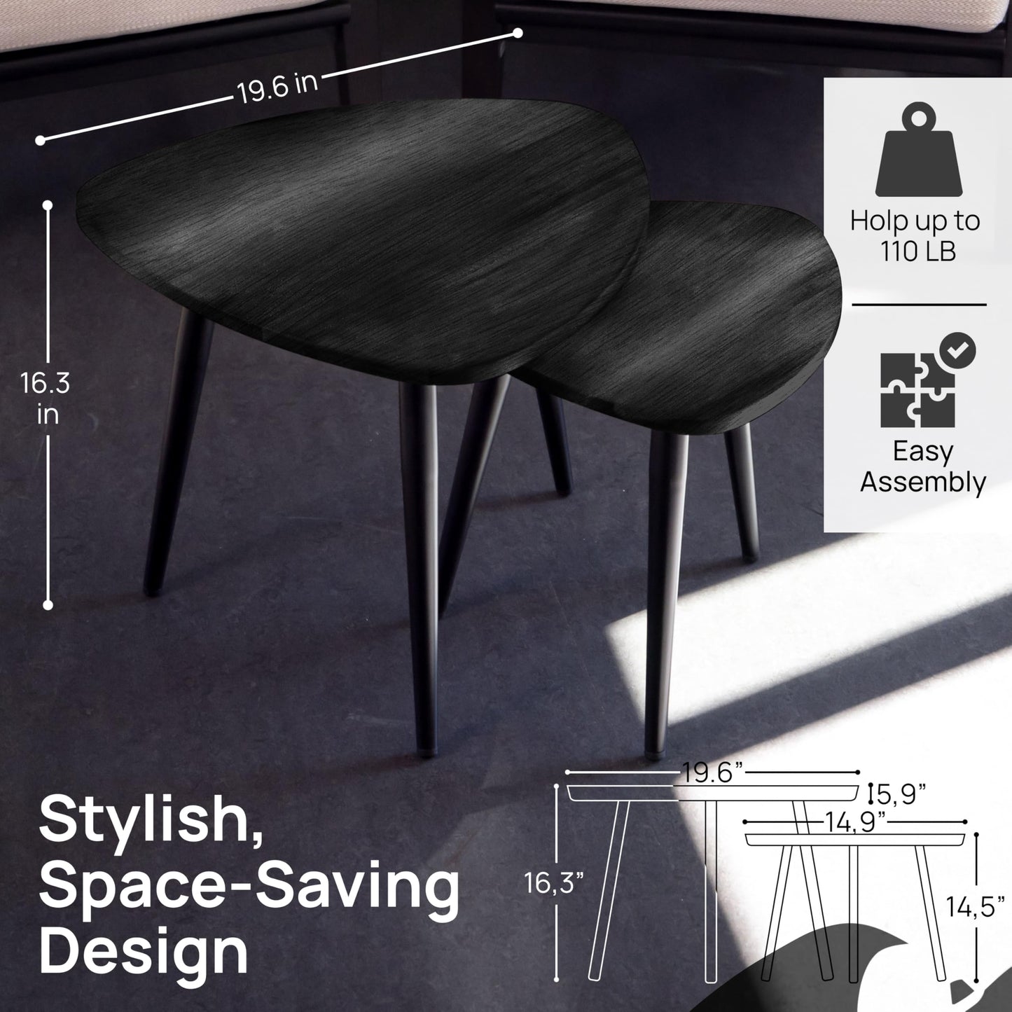 Nesting Coffee Tables β Set of 2 | 2 Colors Available
