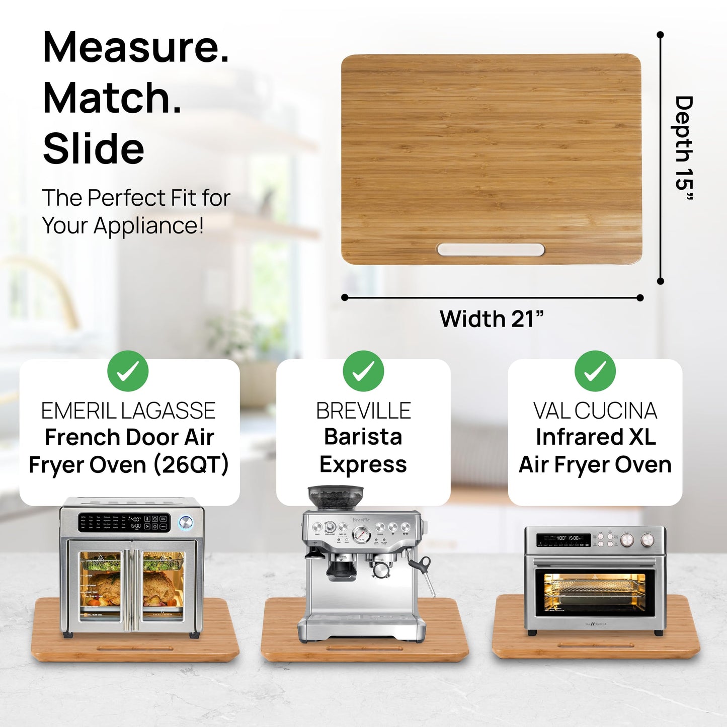 Ibyx Sliding Tray for Coffee Maker & Kitchen Appliances – Multiple Sizes Available