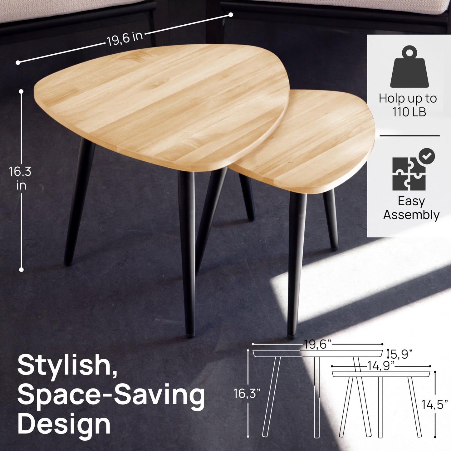 Nesting Coffee Tables β Set of 2 | 2 Colors Available