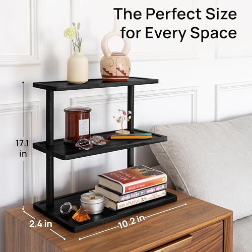 Ibyx Multi-Purpose 3-Tier Stand – Wooden Display for Serving, Organizing & More
