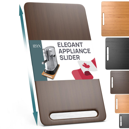 Ibyx Sliding Tray for Coffee Maker & Kitchen Appliances – 6 Sizes Available – Brown