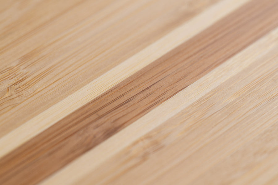 Edge-grain bamboo, after sanding — Vancouver workshop