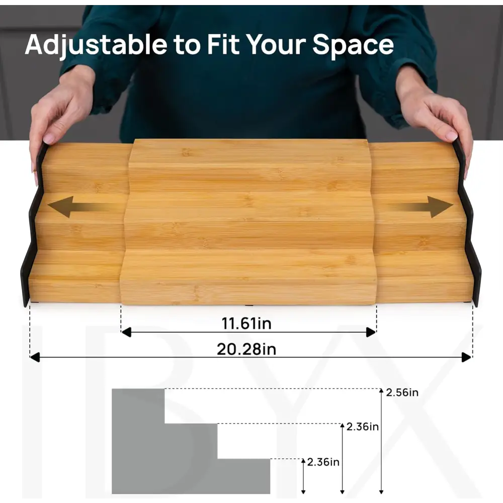 Expandable Bamboo Spice Rack – 3-Tier Organizer