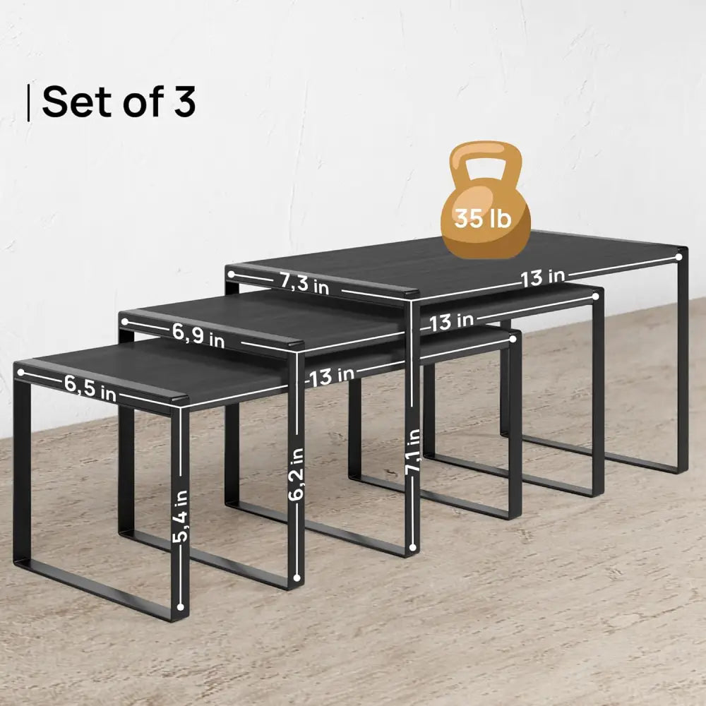 Stackable Kitchen Cabinet Organizer Shelves – Set of 3