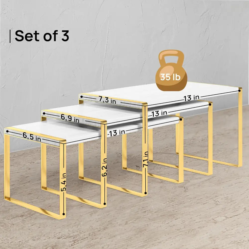 Stackable Kitchen Cabinet Organizer Shelves – Set of 3