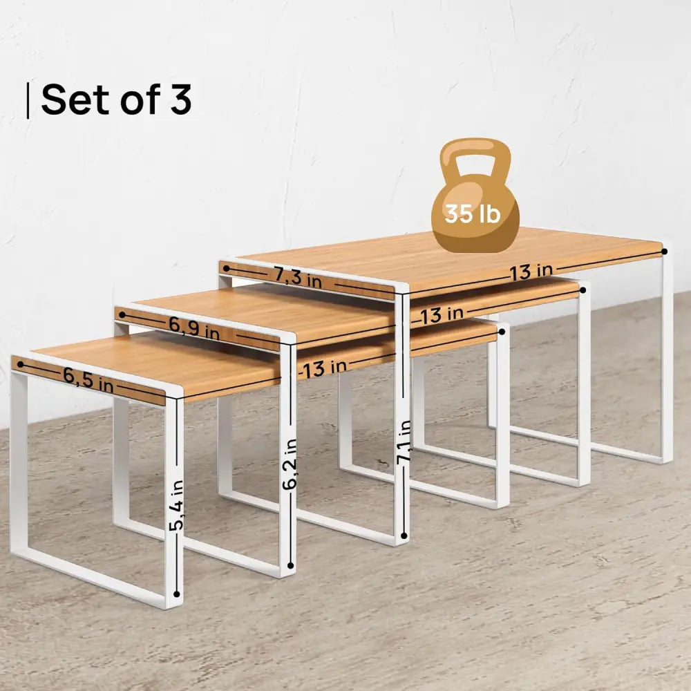 Stackable Kitchen Cabinet Organizer Shelves – Set of 3